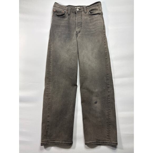 Levi's Denim - Levi's Women's Ribcage Straight Ankle Gray Denim Jeans - 27x27 (27x26.5) *READ*